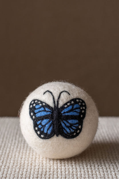 Butterflies set wool dryer ball, theme photo