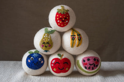 Strawberry wool dryer ball, theme photo