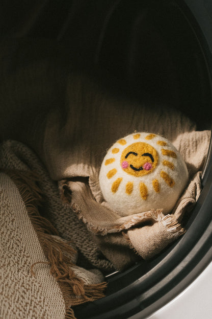 Sun wool dryer ball, in use photo