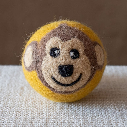 Monkey wool dryer ball, square crop